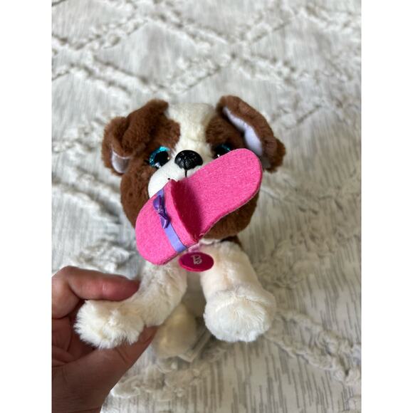 Barbie Pet Bean Plush Pet Pal Stuffed Animal Toy Dog Brown White - Picture 8 of 9